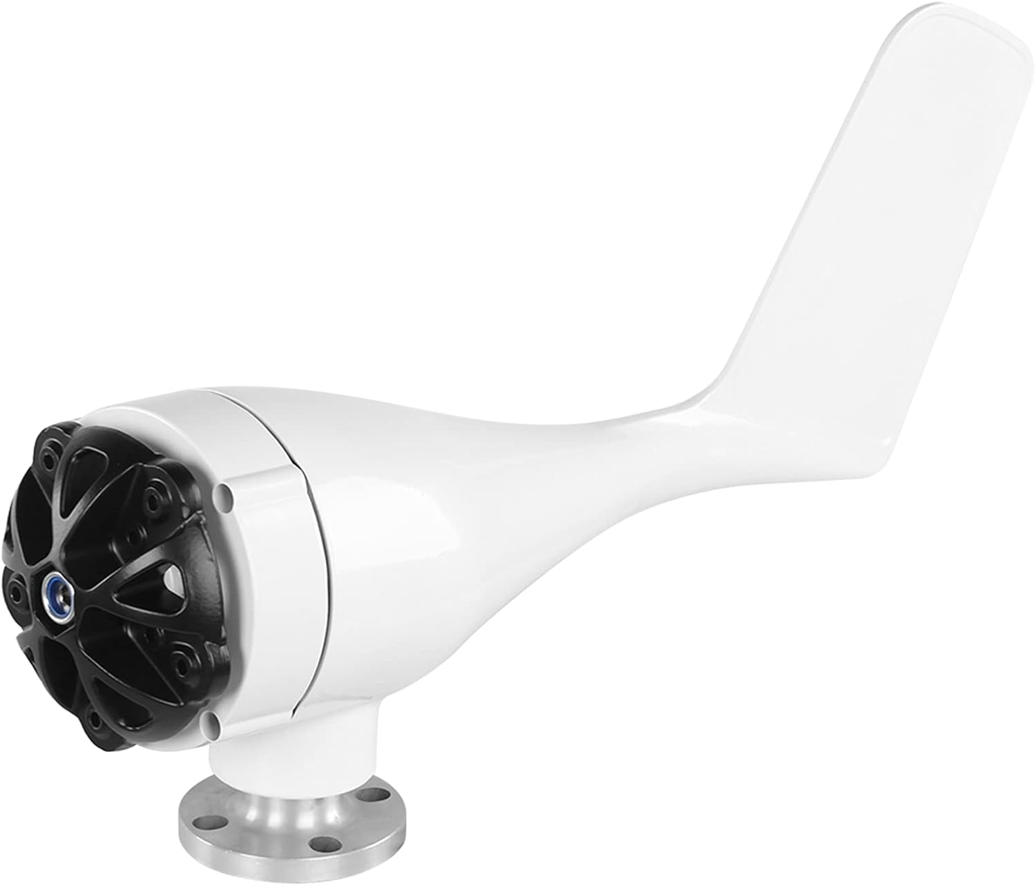 Oumefar 100W High Efficiency 5 Blades Wind Turbines Generator for Boats Mobile Homes, Black Alloy Material (Blue #11)