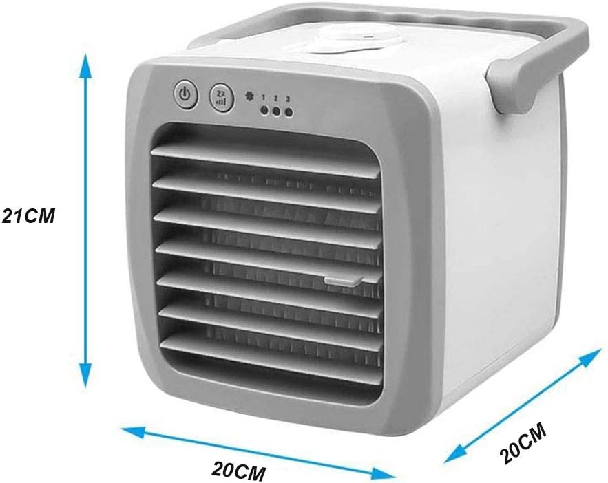 Personal Air Cooler Portable Mini USB Air Conditioner 3 in 1 Small Personal Space Air Purifier Cooler and Humidifier Air Cooler Desk Fan Cooling for Home Office Dorm Outdoors