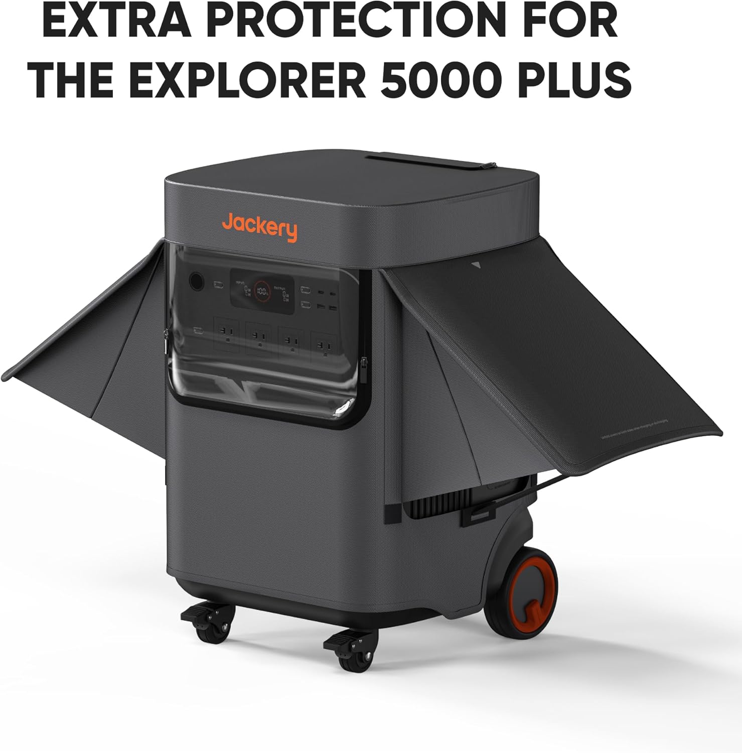 Jackery Solar Generator 5000 Plus Protective Cover, Water Resistant and Dust Proof, Dual Side Openings, IPX4 Rating