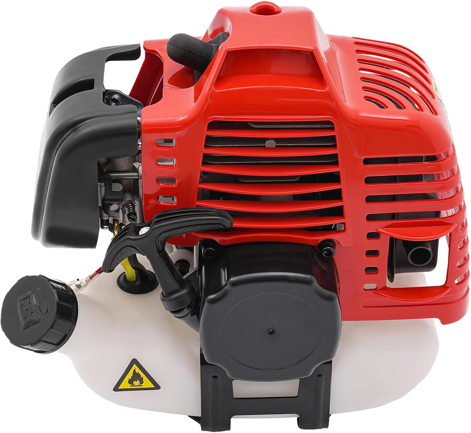 Gasoline Engine, 42.7CC 1250W 2-Stroke Gas Engine 8500RPM High Speed Gas Powered Engine Motor with 0.32Gal Fuel Tank, Hand-Pull Start Single-Cylinder Air-Cooled Gas Engine for Lawn Garden Equipment