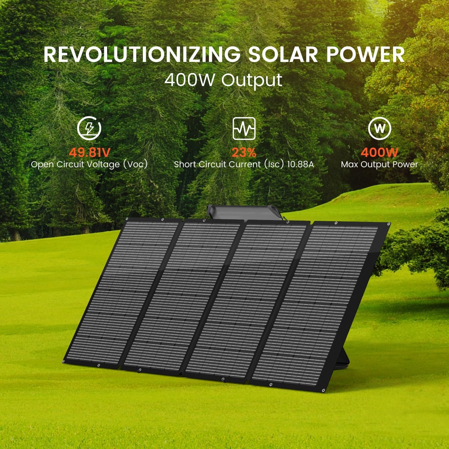 400W Portable Solar Panel for Camping & RV, Durable, Foldable, Waterproof, with Adjustable Stand Case – Perfect for Off-Grid Adventures