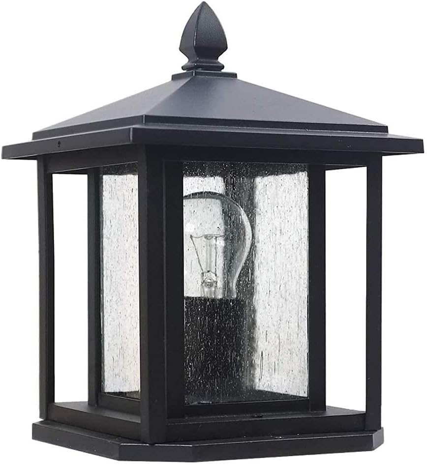 Post Lights Waterproof Outdoor Pillar Light Traditional Square Column Headlight European Courtyard Landscape Lighting Fixture Street Fence Community Patio Garden Lantern