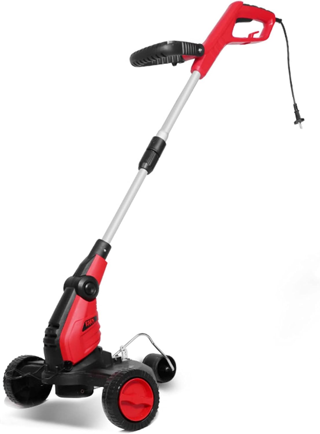 2-in-1 Electric Lawn Mower/String Trimmer, Corded Push Lawn Sweeper with 3 Wheels, Lightweight Lawn Trimmer Machine for Garden Courtyard,650W+20m Wire