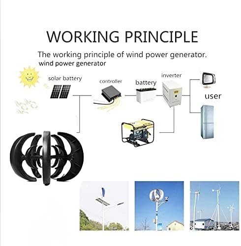 8000W Windmill Turbines Generator Kit, Small Wind Turbine 5 Blade Wind Industrial Machinery Equipment for Marine Home Charging