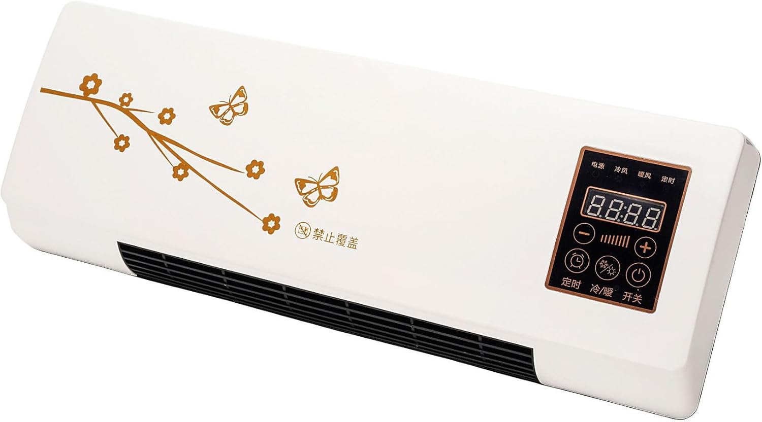 Portable air conditioner with remote control, 2000w rapid cooling and heating, wall-mounted, no installation required, suitable for home and office use