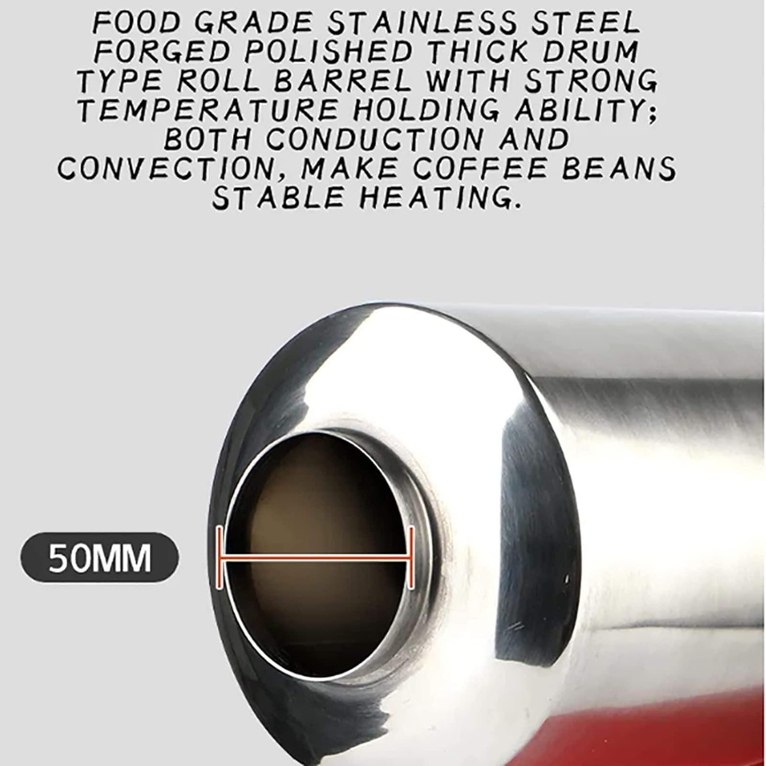 120g Electric Coffee Roaster Machine, Household Coffee Bean Baker Roasting Machine with Heating Furnace,45 RPM, Electric Drum Type,Chestnut Seed Nut Roasting Machine