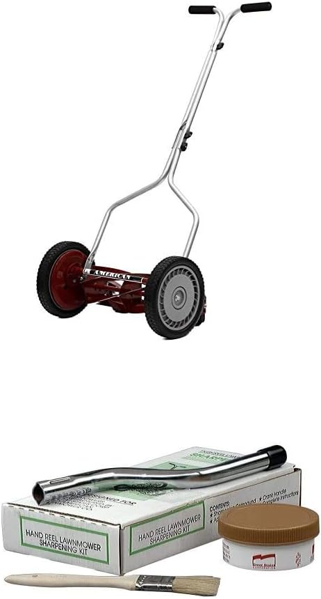 American Lawn Mower 1304-14 14-Inch 5-Blade Reel Mower & SK-01 Sharpening Kit Bundle