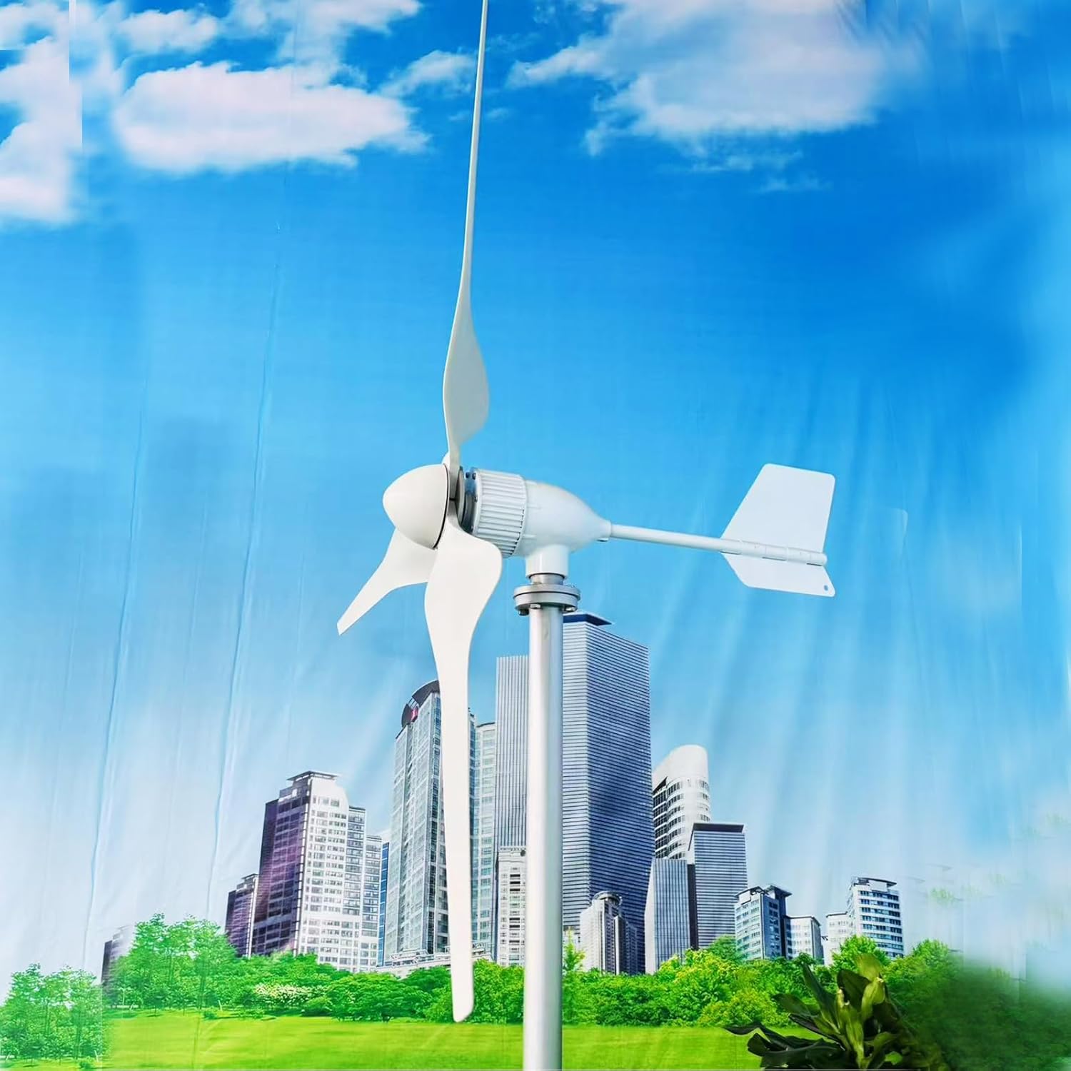 Wind Generator Kit 1000W-1500W 12V 24V 48V with Controller and 3 Blade Wind Turbine Generator Kit Wind Power Generator for Windmill Generator Hybrid Solar Wind System,12V