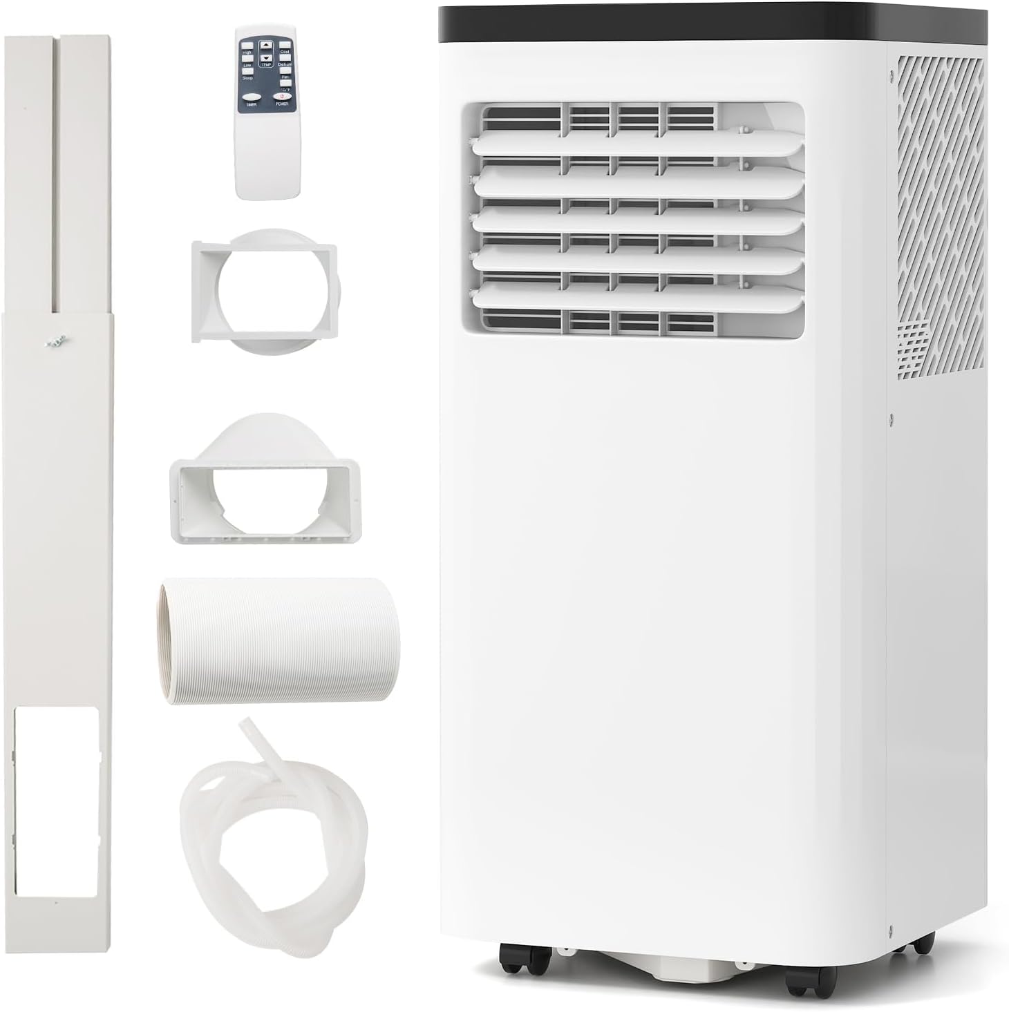 DORTALA Portable Air Conditioner 10000 BTU, 3-in-1 Portable AC with Remote Control, Dehumidifier, 24H Timer, Window Kit for 450 Sq.FT Apartment, Bedroom