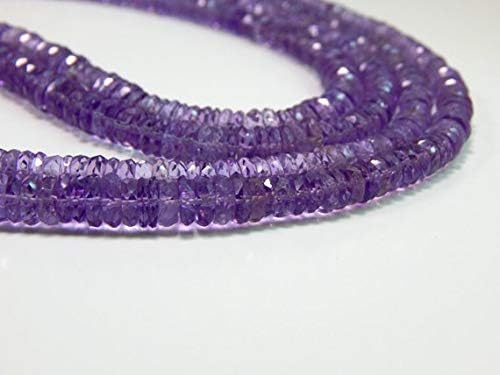 pink amethyst faceted heishi beads/pink amethyst tyre beads 100 persent natural gemstone size 9.2.x4.4 mm 9.5