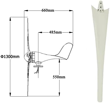 24V 10000W Low Noise Horizontal Wind Turbine Generator - 12V/24V Permanent Magnet with Hybrid Controller for Home Energy Solutions