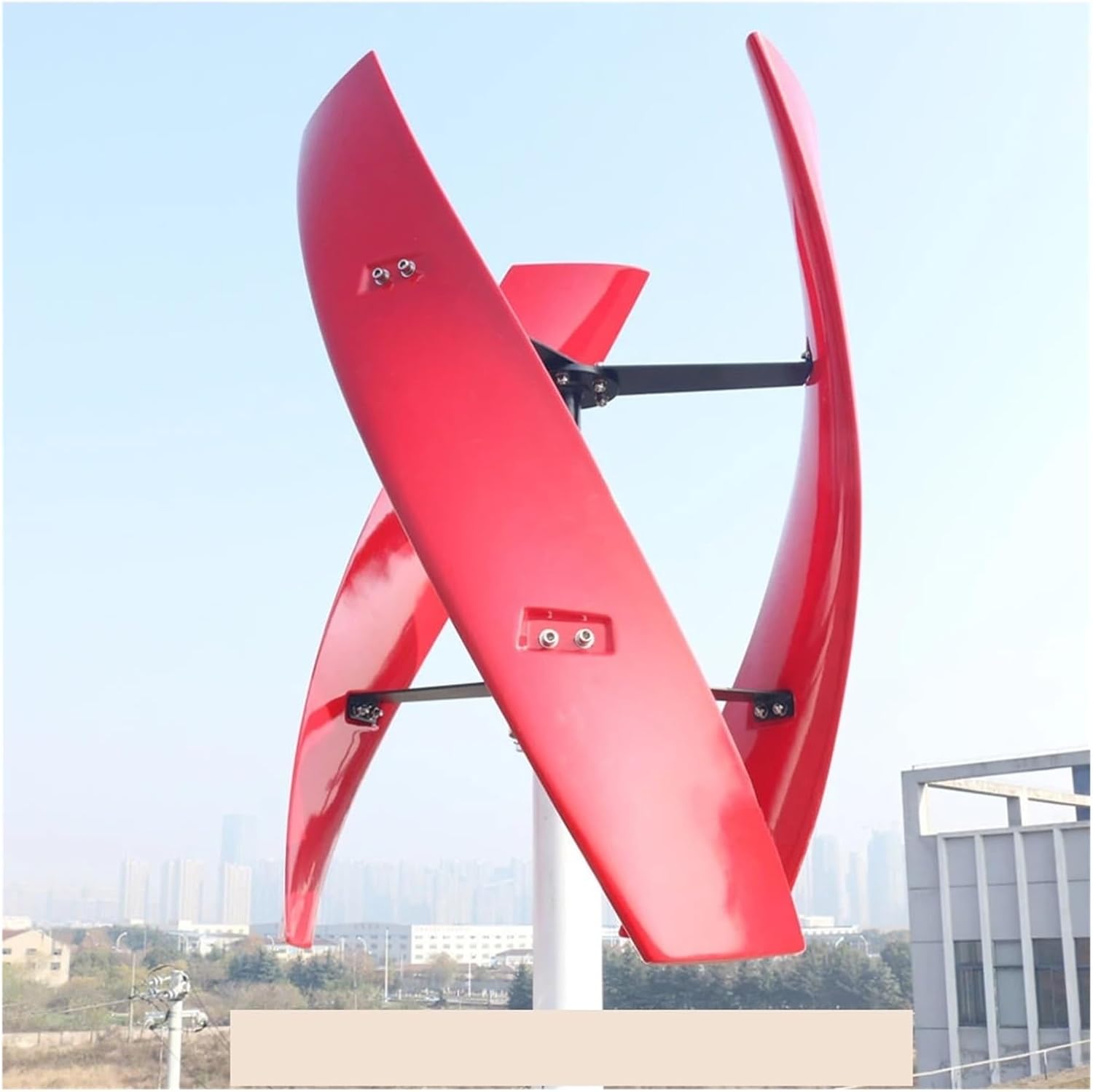 Wind Turbines, Home Farm Low Noise Vertical Wind Turbine Generators 10000W 12V 24V 48V Farm 10KW Small Upright Windmill Low Wind Speed Starting Wind Turbines(Red-Acc,24V_10KW)
