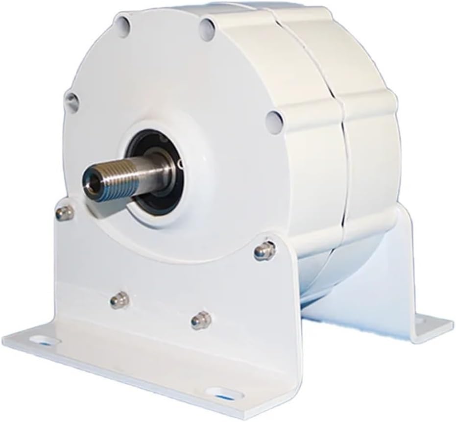 2000W Wind Turbine Generator 24V 48V Gearless Permanent Magnet Generator for Low Speed Household Use in Wind Turbines and Water Turbines Industrial Energy(with Base,12V_2000W 300RPM)