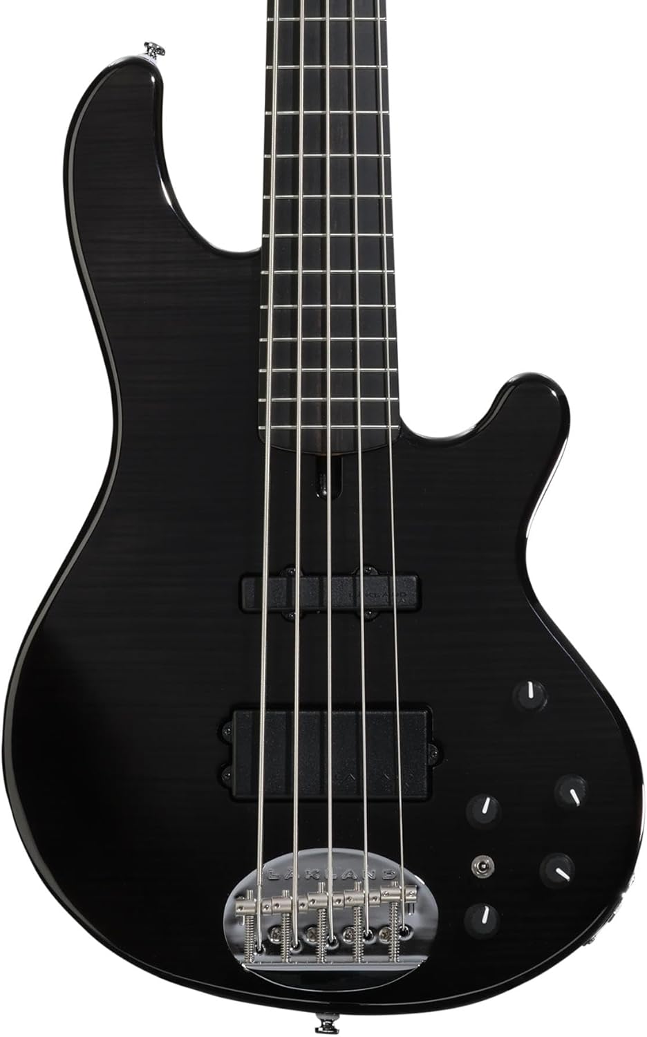Lakland Skyline 55-02 Deluxe Bass Guitar - Transparent Black - Sweetwater Exclusive