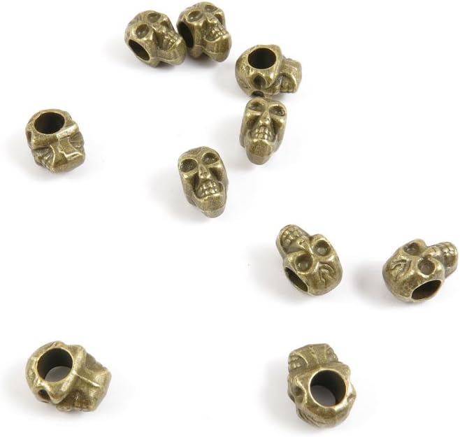 550 Pieces Jewelry Making Charms Findings Antique Bronze Brass Fashion Jewellery Wholesale Supplies Pendant Lots Bulk Supply V3KZ4 Skull Loose Beads