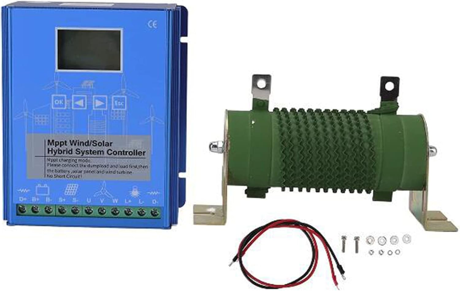 3000W-6000W Hybrid MPPT Wind and Solar Controller 12V 24V 48V Charging Regulator with MPPT Boost Charge Regulator,24v