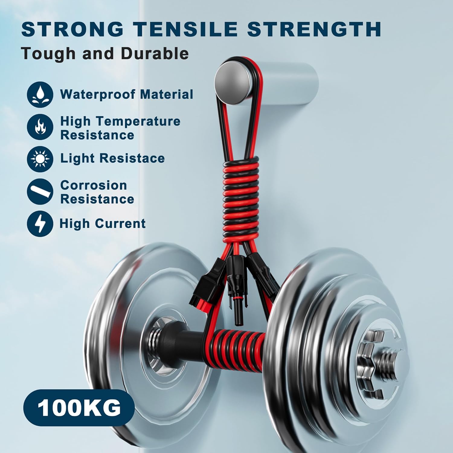 Solar to Anderson Extension Cable 10AWG Solar Connector for RV Foldable Solar Panel, Portable Power Station, Solar Generator(70FT)