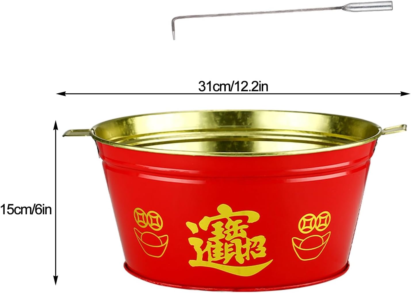 Incinerator Burn Barrels, Outdoor Fire Pit with Fire Hook, Burn Cage for Garden Paper Leaf Trash Wood Backyard Bonfire