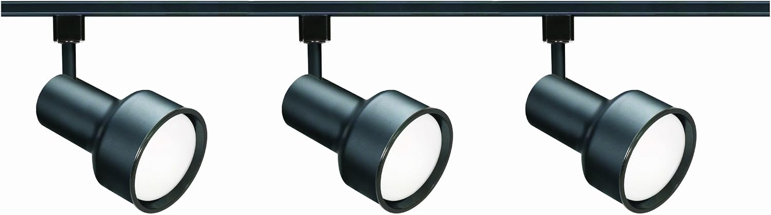 Nuvo Lighting TK321 3-Light Step-Cylinder Track-Lighting Kit, Black