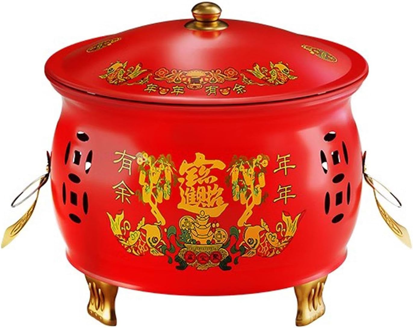 Enamel Burn Barrel Incinerator Can Garden Fire Pit Cage Yard Debris Furnace Burning Bin Bucket Garden Metal Incinerator Burn Barrels for Outside for Burning Trash Incinerator Burn Cage(35x34cm)