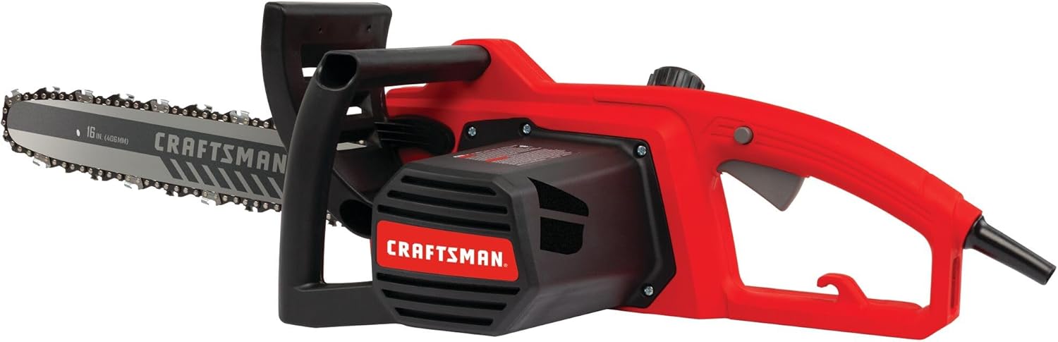CRAFTSMAN Electric Chainsaw, 16 Inch, 12 Amp Corded Chain Saw Electric, Ergonomic, Powerful Motor (CMECS600)