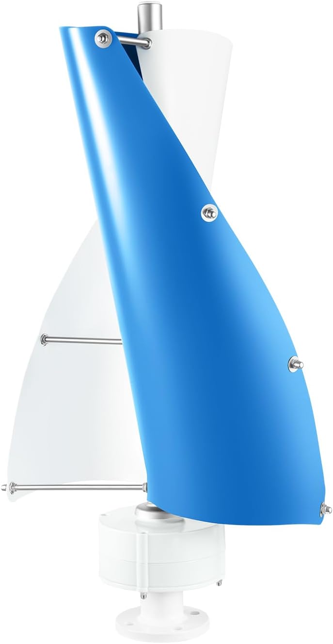 Wind Turbine, 100W 12V Wind Turbine Generator Kit, 2 Blades Vertical Axis Wind Turbine Generator for Home, Commercial, and Industrial