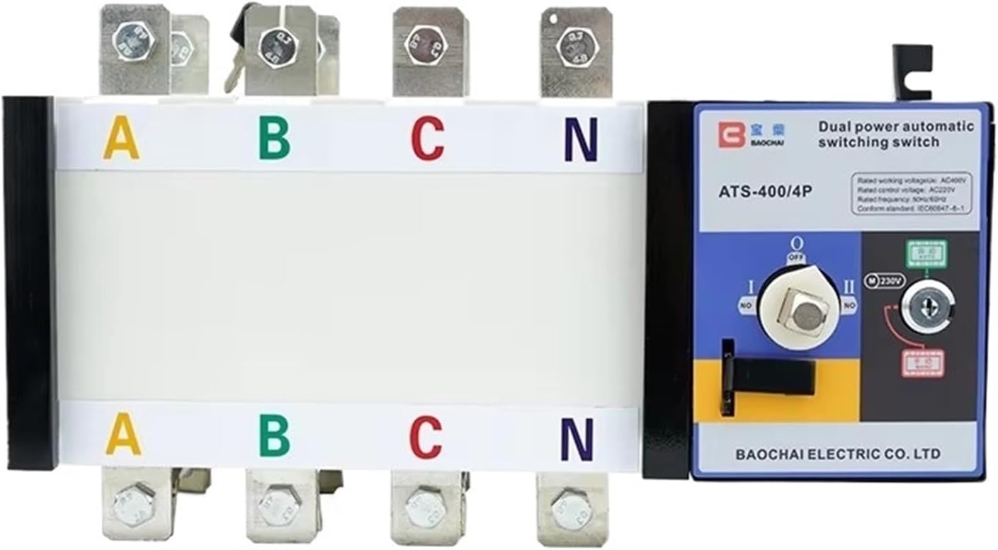 ATS 400A 630A Automatic Transfer Switch Dual Power Change Over Generator Switch(630A)