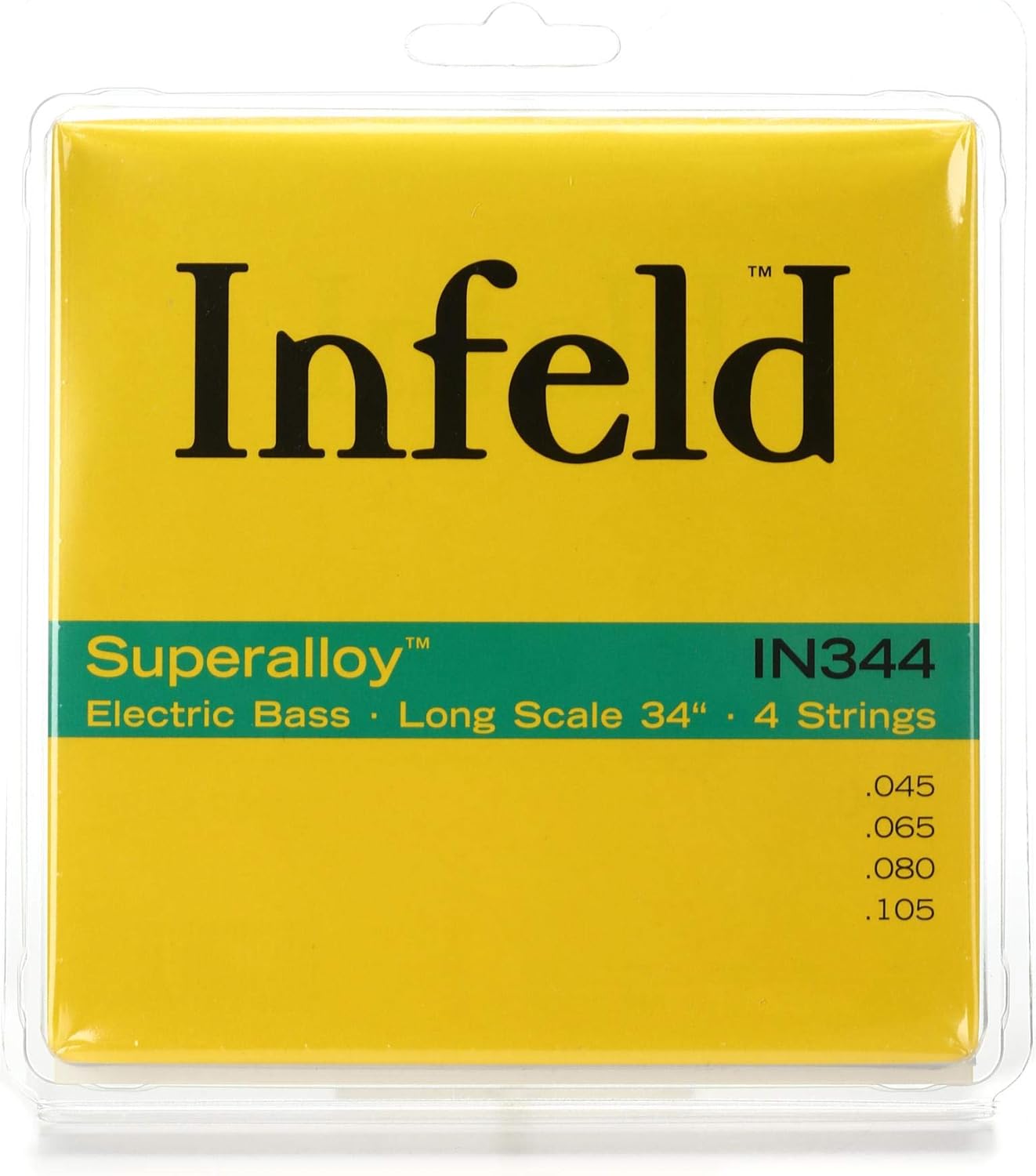 Thomastik-Infeld IN344 Bass Strings, 4-String Set, 34-Inch, IN344, Super Alloy Round Wound