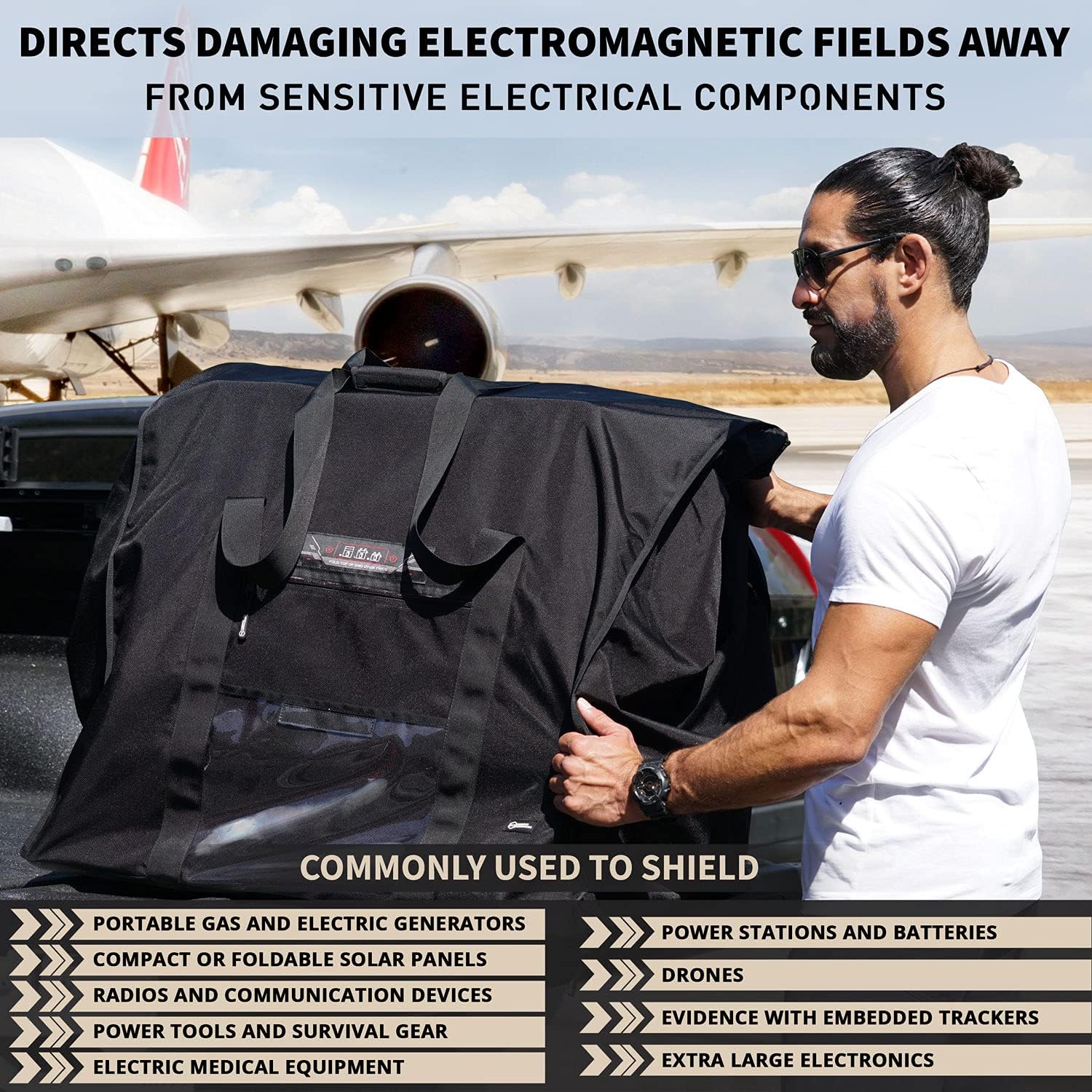 Mission Darkness Revelation EMP Armor for Generators & Electronics – Military-Grade Faraday Bag for Digital Forensics, Preppers, EMP, CME, Solar Flare Protection – XL Capacity for Electronics