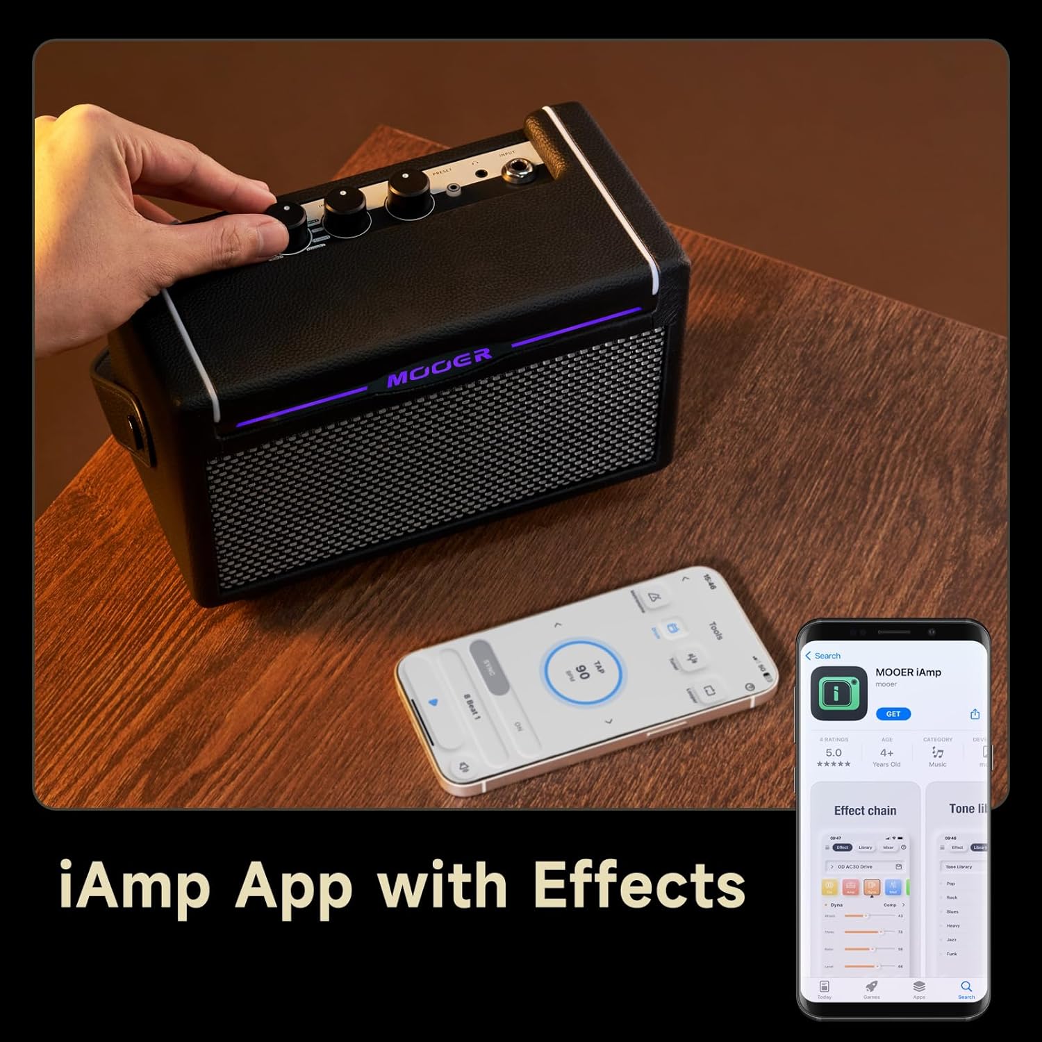 MOOER Air P05 Guitar Wireless System Plug into The SD10i Stereo Intelligent Amp, Practice with Multi Effects, Looper Drum Machine