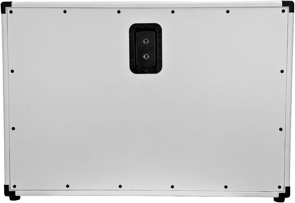 Seismic Audio Luke-2x12C - Contemporary 2x12 Empty Guitar Speaker Cabinet - White Tolex with Wheat Grill