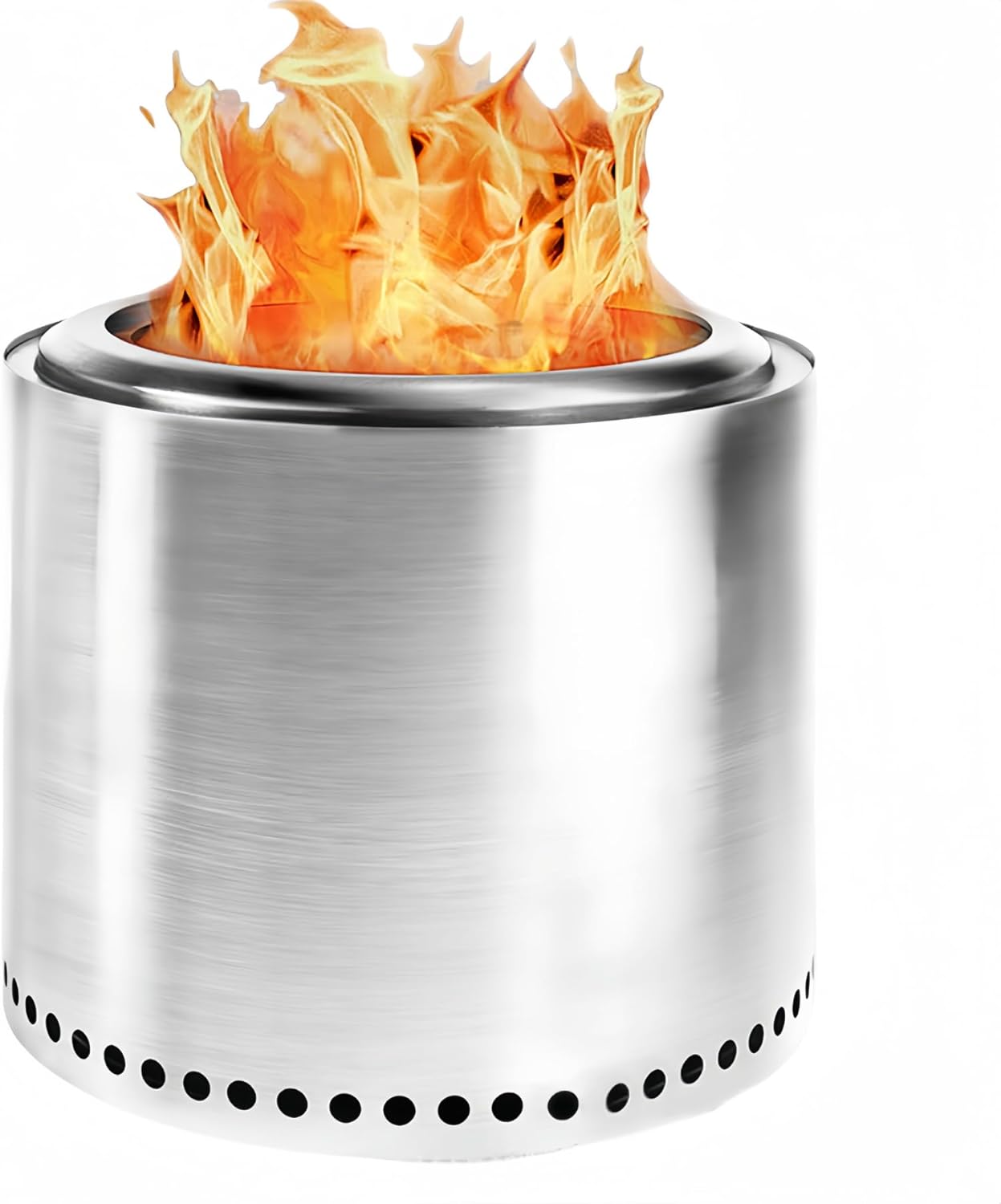 Stainless Steel Fire Stove Smokeless Fire Pit Wood Burning Lightweight Fireplace Weight 15lb Outdoor Activity Stove Ideal for 2-3 People