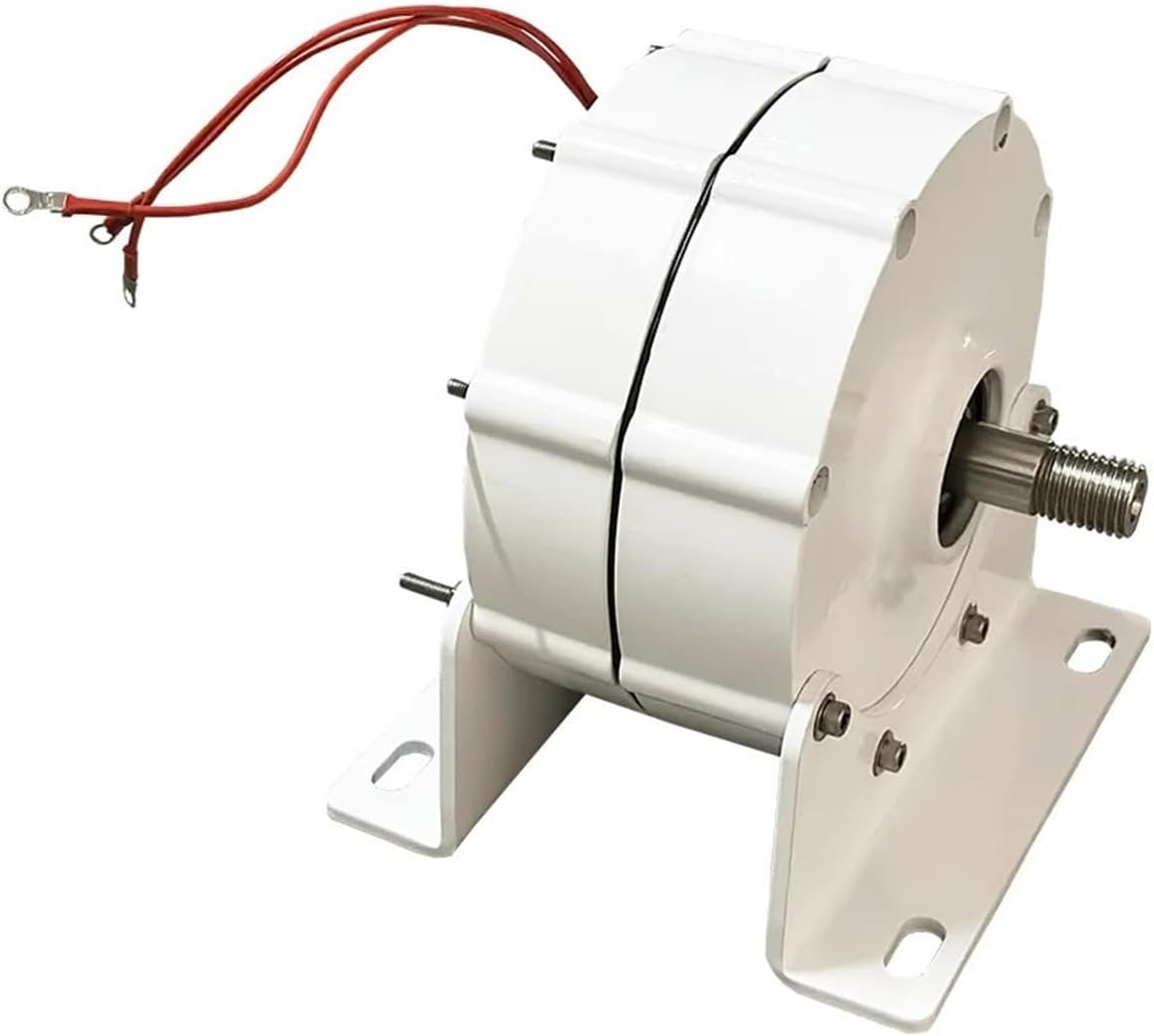 2000W Wind Turbine Generator 12V 24V 48V Low RPM Power Magnetic Water Turbine Hydro tor Industrial Energy(with Base,Double Shaft_12V)