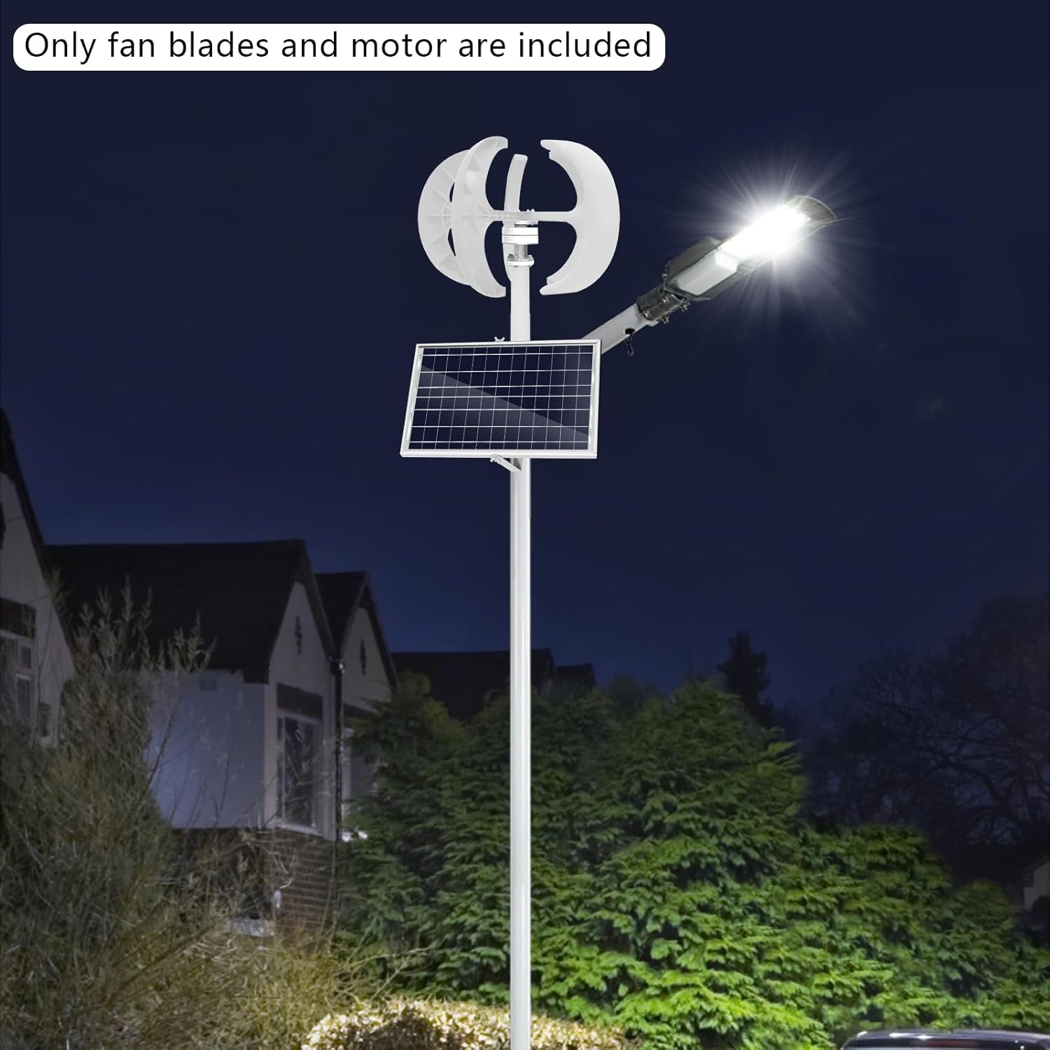 Lantern Wind Turbine Generator Kit 12V 600W Vertical Wind Power Generator w/ 5 Blade Axis, Axis Controller for Home Marine Boat Streetlight