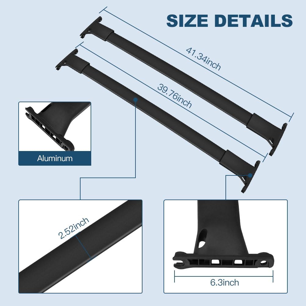 ECCPP Roof Rack Crossbars Compatible for Ford Escape 2013-2019 Cargo Racks Rooftop Luggage Canoe Kayak Carrier Rack - Max Load 150LBS Kayak Rack Accessories