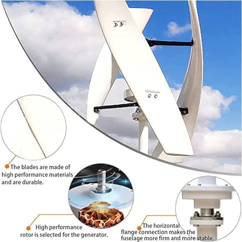48V 9000W Vertical Wind Turbine Generator Kit for Home & Business - Efficient Renewable Energy System with Controller for Sustainable Power Supply