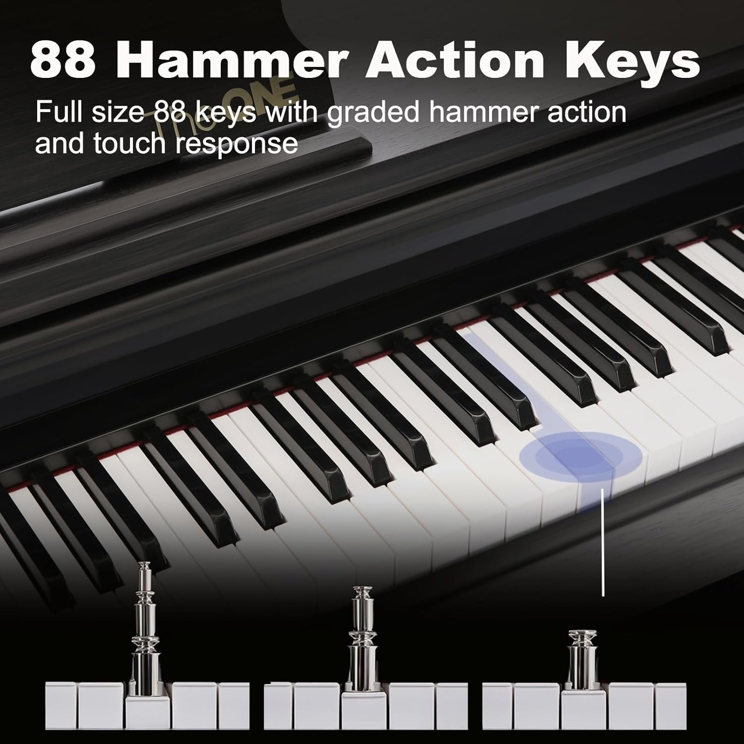 The ONE Digital Piano and Bench, Smart Teaching Piano Keyboard with 88 Hammer Action Keys for Beginner/Adult