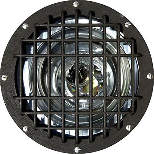 Dabmar Lighting FG4395-MED/GRL Fiberglass In-Ground Well Light with Grill, Bronze Finish