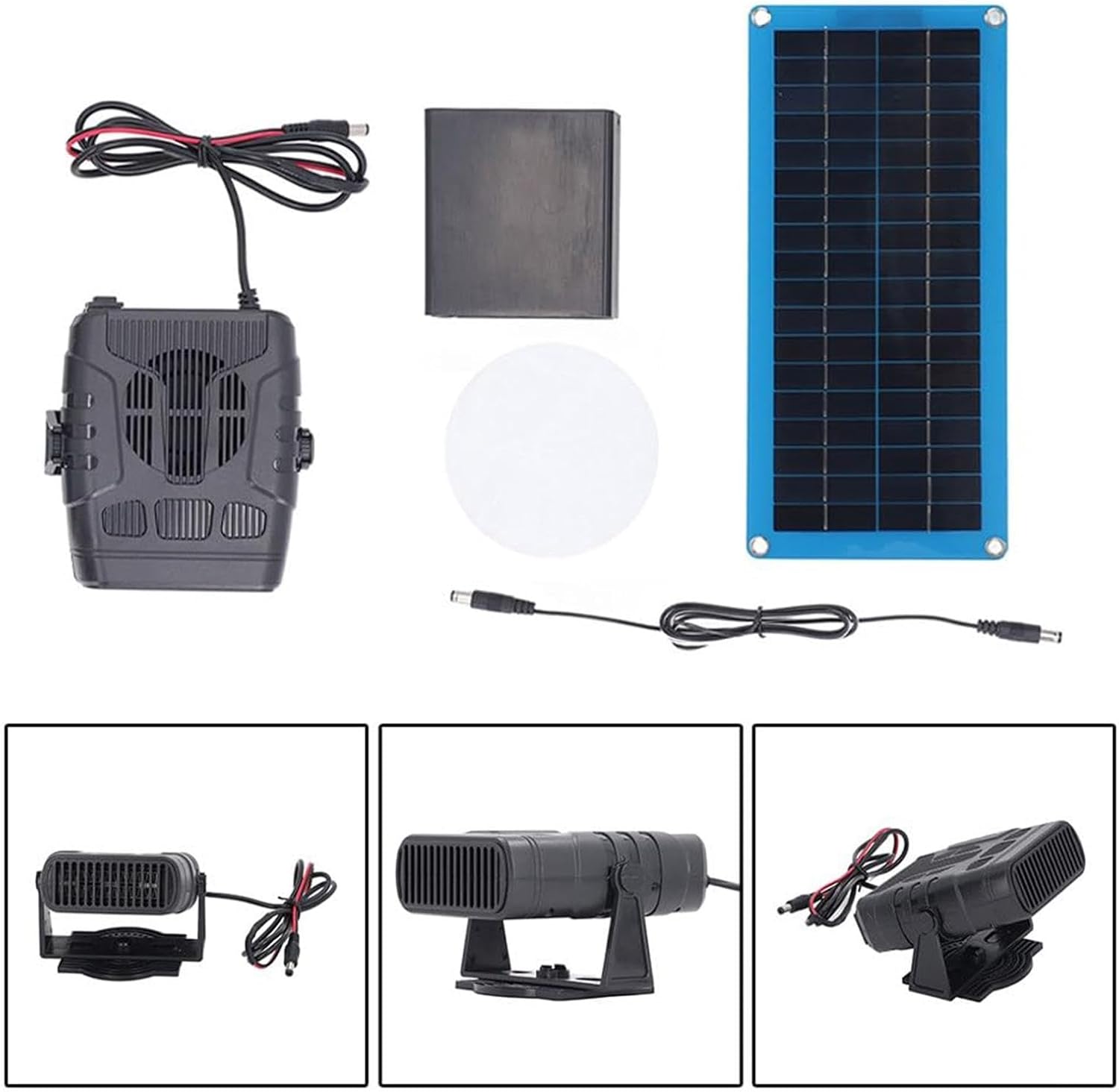 30W Single Solar Panel Heater for Crystal Solar Panel Heater, Solar Heater Drying Heating Pet House Warm Wind Solar Panel Heater Set for RV Outdoor Heating Charges Mobile Phones