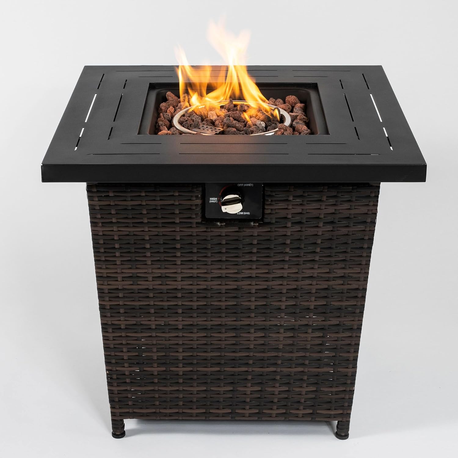 28 inch Willow Square fire Pit Table is a Must-Have Heating Tool for Winter, Combining Warmth and Quality