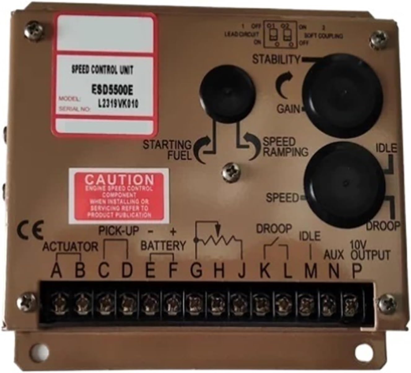 ESD5500E Generator Set Speed Controller, Generator Control Panel