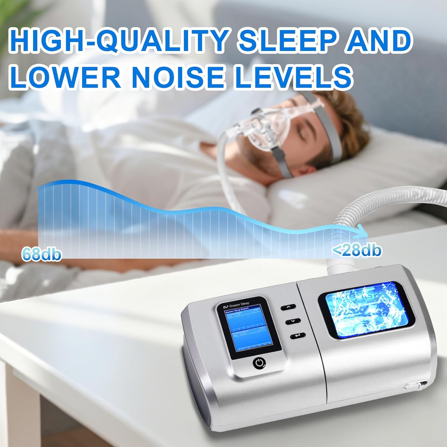 Veterinary Auto Sleepnea Device - Portable and Automatic, Featuring a 220ml Water Tank, English Version, All Accessories Included and a Storage Bag