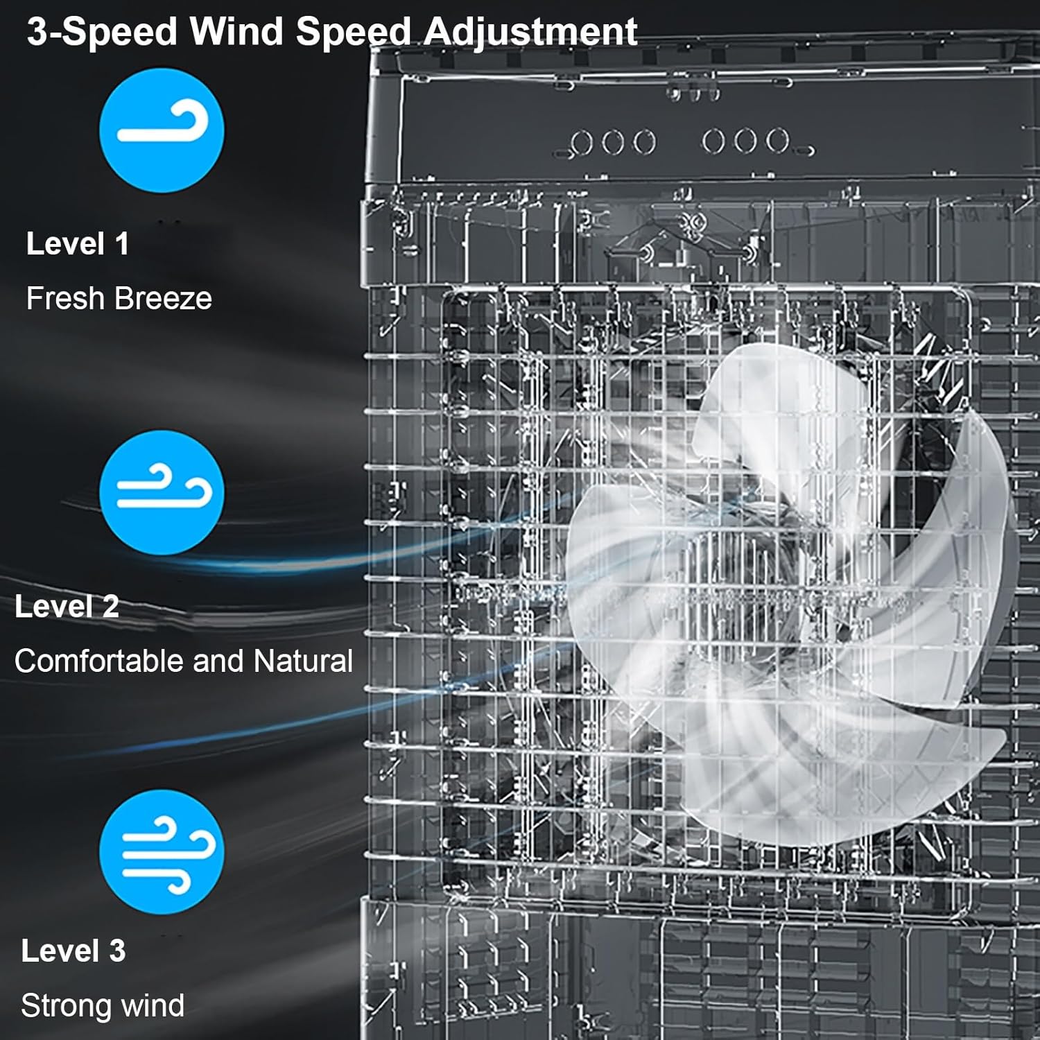 5000CFM Swamp Cooler, Evaporative Cooler, Portable Air Conditioners No Windows Needed, 120°Oscillation, Remote, 16Gal Tank, 12H Timer, 4 Ice Packs, 3 Speeds 3 Modes for Indoor Outdoor