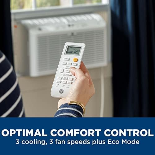 GE Window Air Conditioner 10000 BTU, Wi-Fi Enabled, Energy-Efficient Cooling for Medium Rooms, 10K BTU Window AC Unit with Easy Install Kit, Control Using Remote or Smartphone App