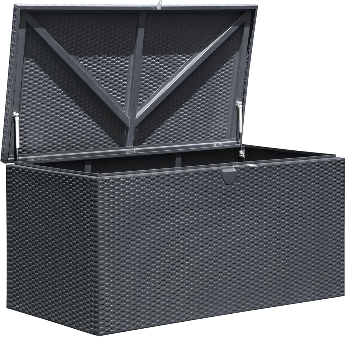 Arrow 4' x 2' x 2' Spacemaker Anthracite 134 Gallon Hot-Dipped Galvanized Steel Storage Deck Box