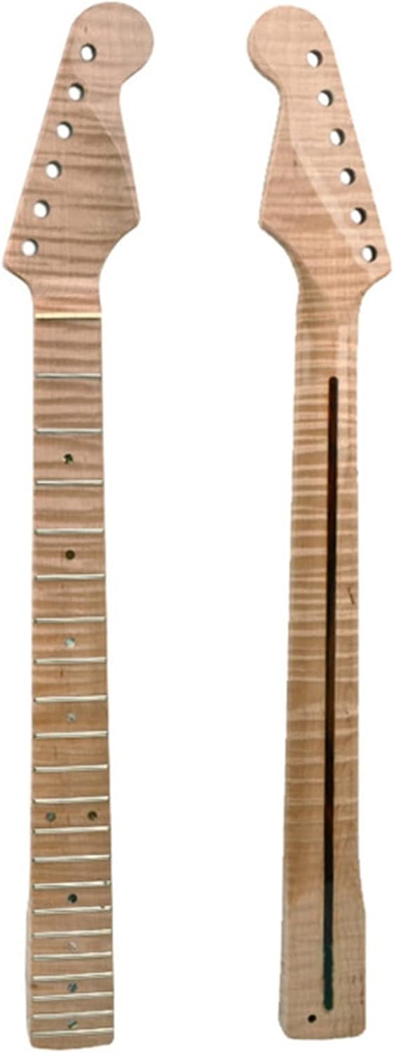 1pc 21 Frets Maple Electric Guitar Neck Guitar Accessories Parts Musical Instruments Unfinished Guitar Neck