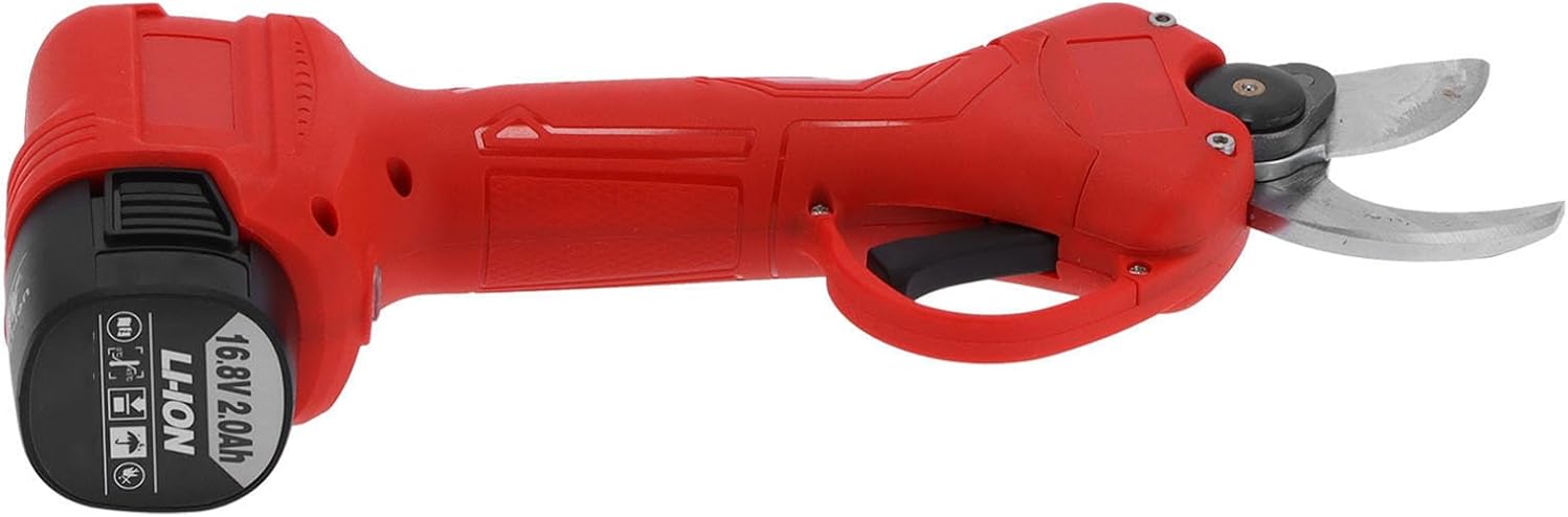 Cordless Electric Pruning Shears Strong SK5 Carbon Steel Blade Lithium Battery Portable Garden Pruner Easy Use for Fruit Grafting High Efficiency for Orchard Harvesting (US Plug)