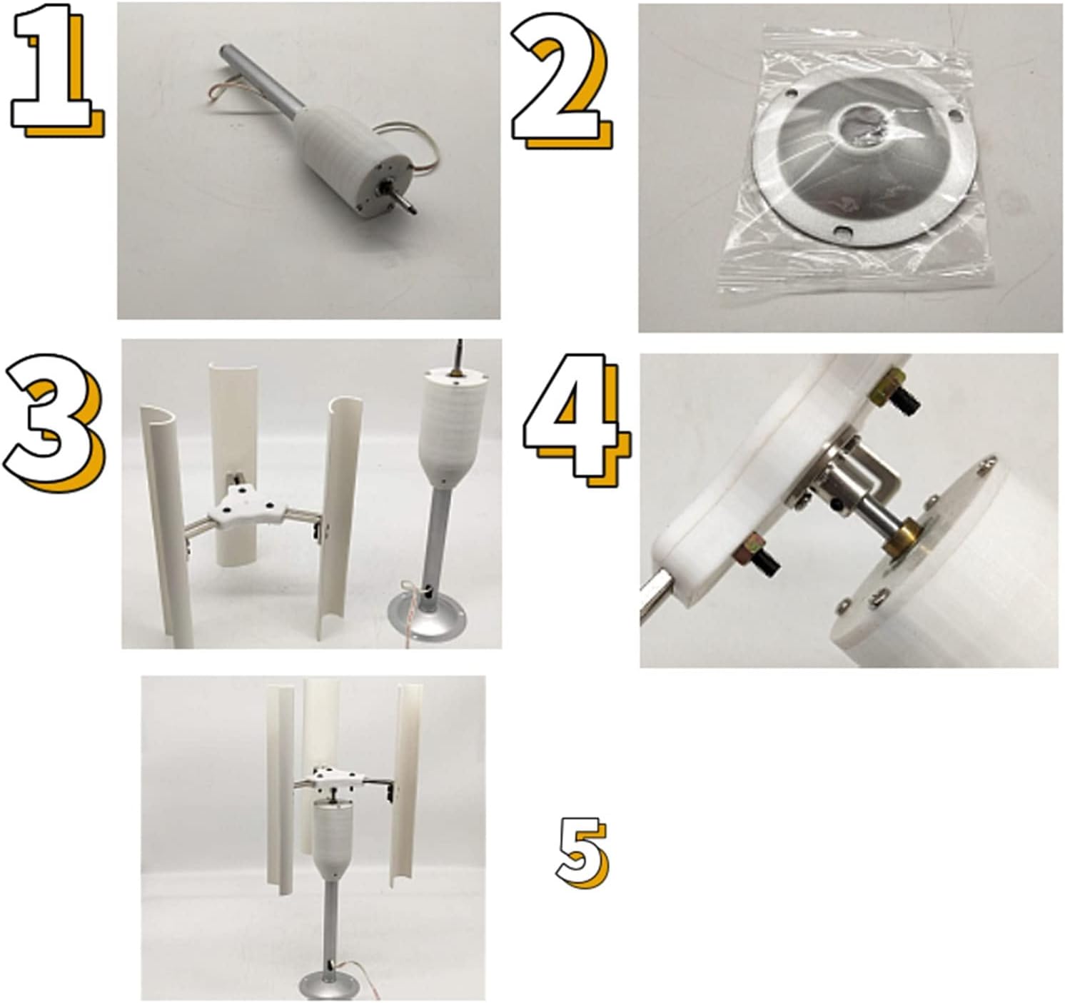 DIY 20W Model Three Phase Permanent Magnet Free Energy Generator 1-20V3 Blade Vertical Axis Wind Power Generator Alternator Windmill Generator