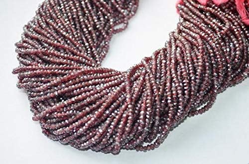 10 strand of garnet coated faceted 3-3.5 mm, 13 inch each