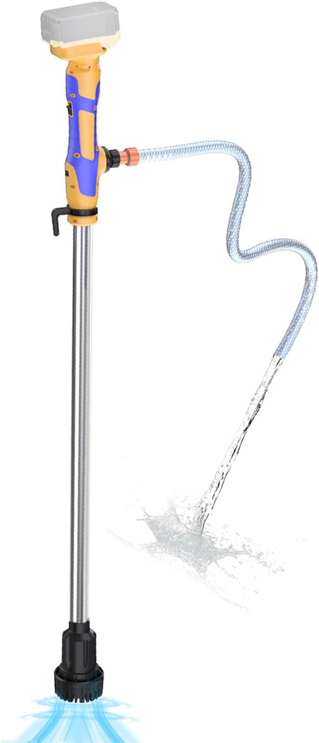 Cordless Stick Water Transfer Pump Compatible With Dewalt 20V MAX Battery, 720GPH High Flow, 32FT Lift, Portable Battery Powered Sump Pump For Pool, Garden, Boat, Fish Tank,RV & Homeowners (Tool Only)